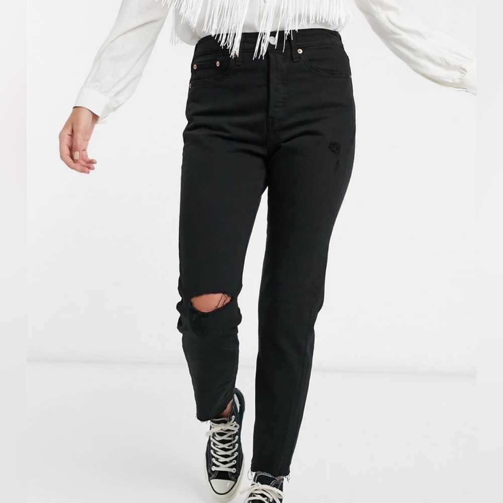 Levi's Wedgie Icon Fit Black Jeans Size 24